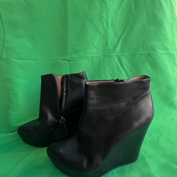 Corso Como Leather Wedge Ankle Boots Size 8 - Picture 8 of 8